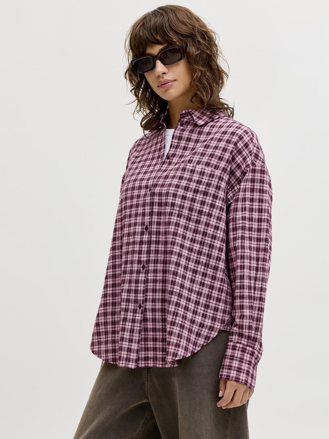 JXJAMIE FLANNEL DETAIL SHIRT WVN