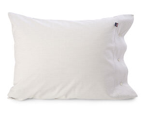 American Pin Point Oxford Stripe pudebetræk 60x63, grå/hvid