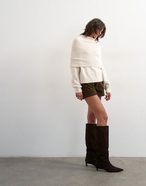 TSFUNA KNITTED DEEP FOLD JUMPER KNT