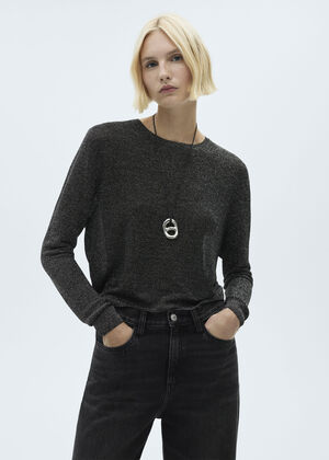 Crewneck lurex sweater