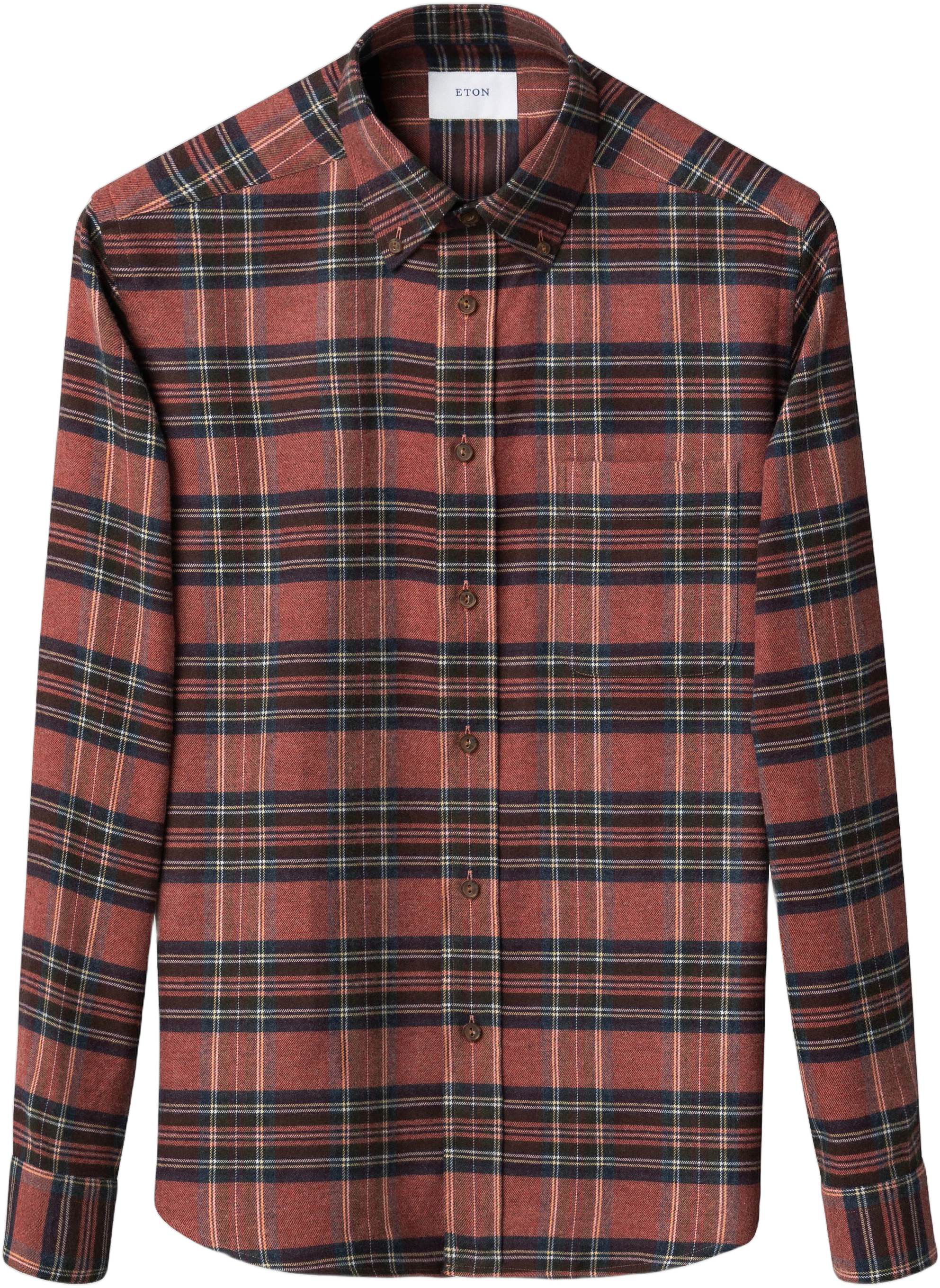 Casual Fit Plaid Check Flannel Shirt