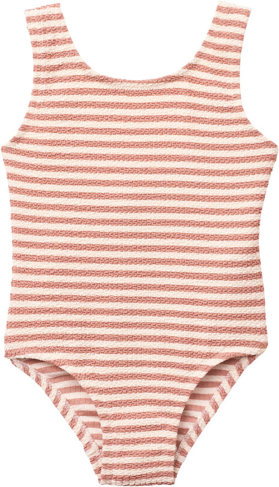 Bianco Stripe Swimsuit  Coral blush