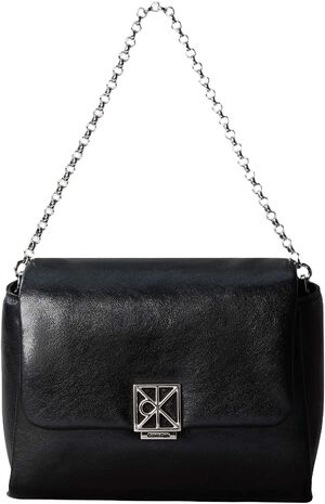 Padded Emblem Hardware Crossbody Bag