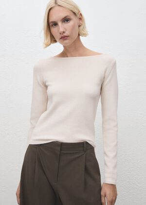 Boat neck sweater