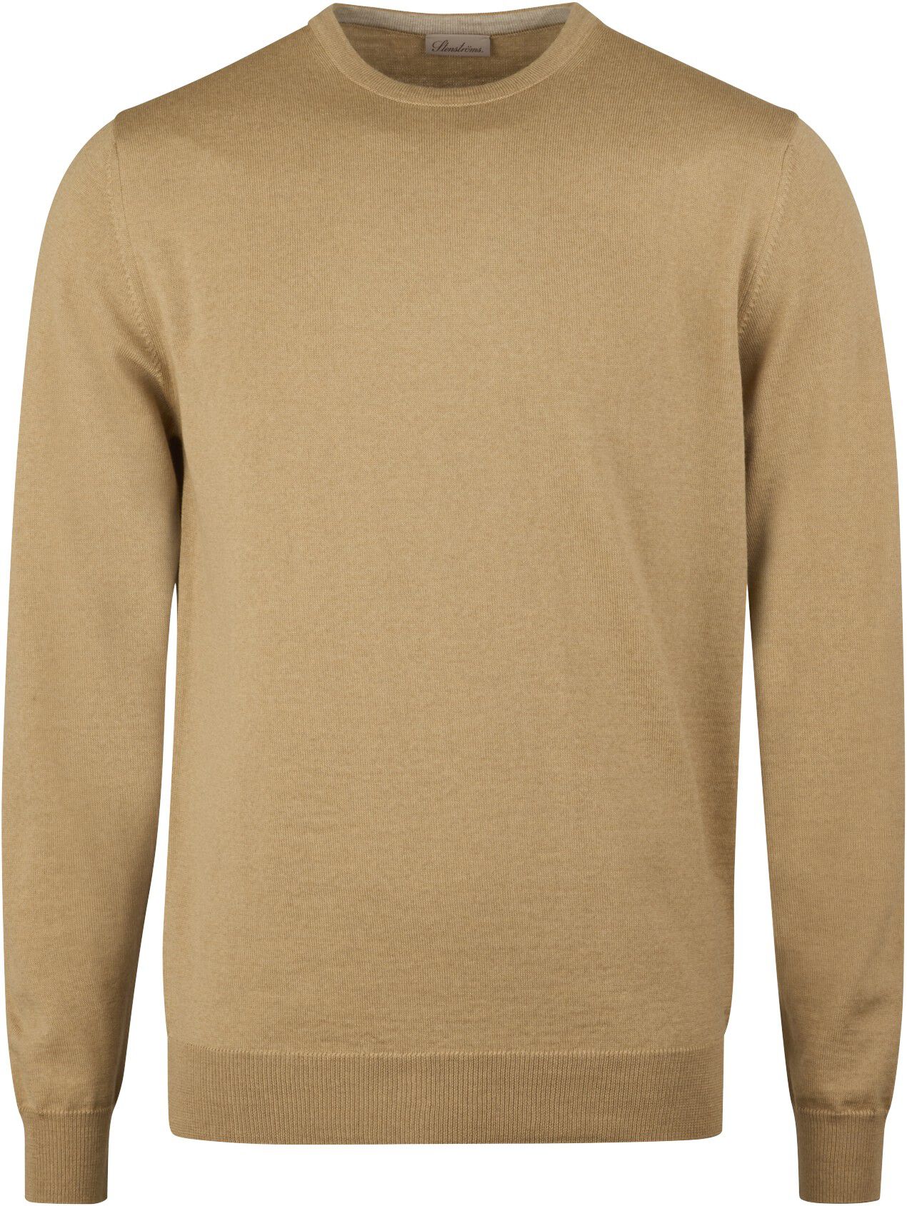 Sweater Knitted Crew Neck With Patch Merino Wool