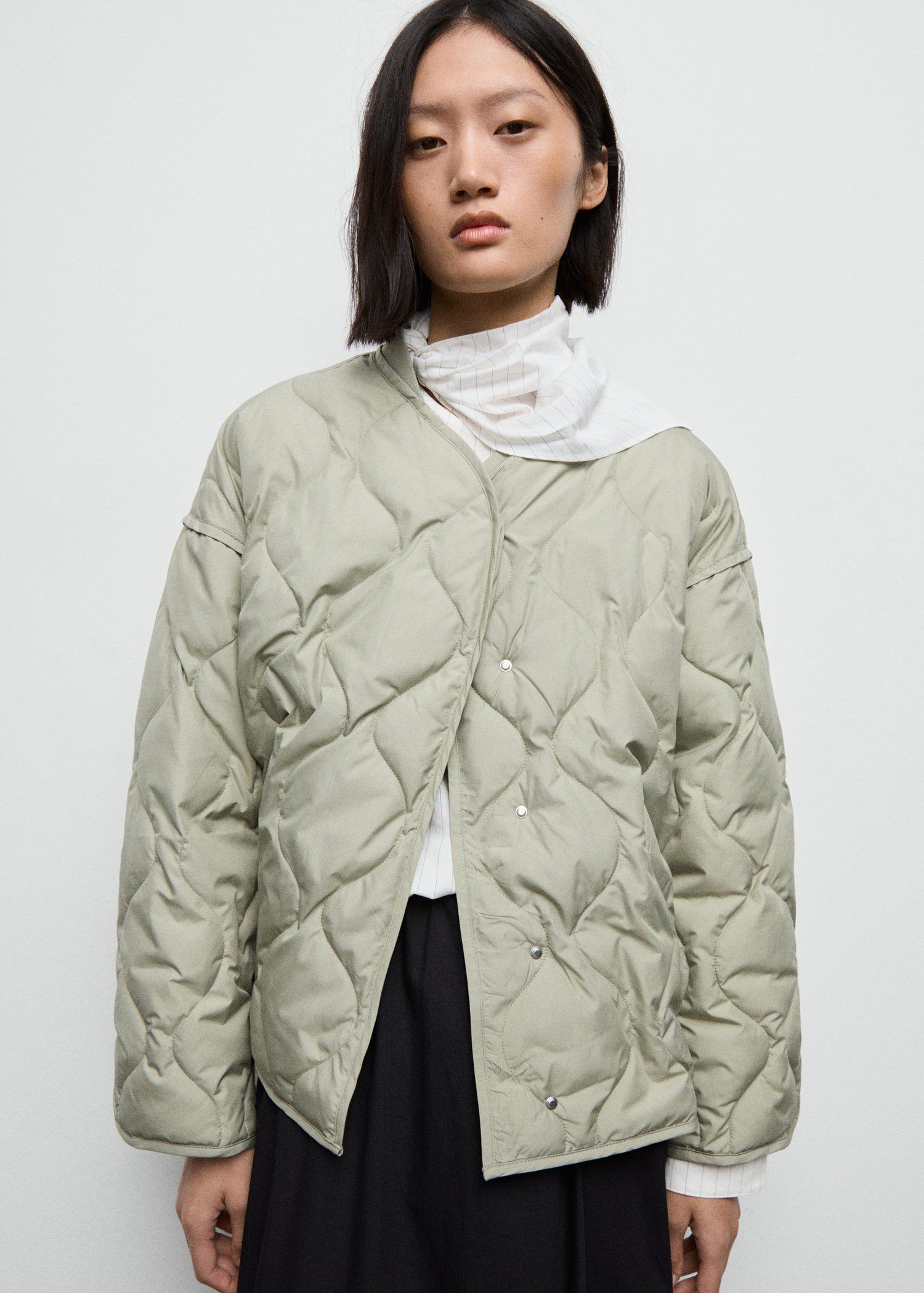Oversize quilted down anorak