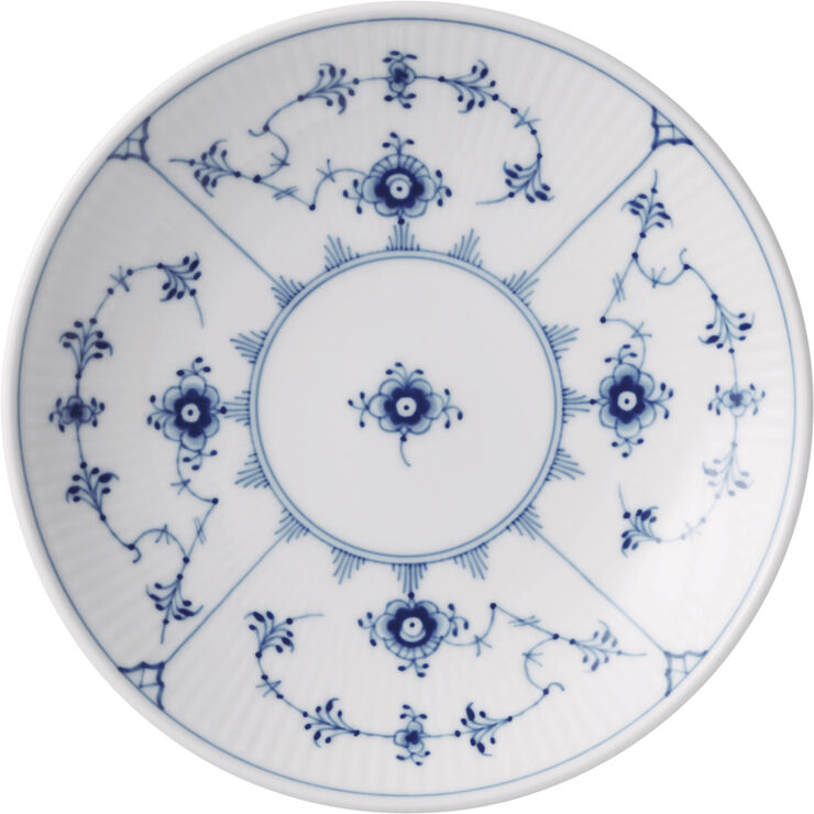 Musselmalet Riflet tallerken coupe 15 cm