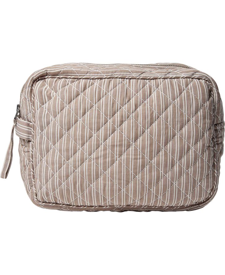 Moira 2 G toilettaske Beige / White Double Stripe