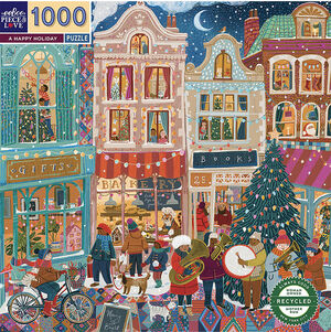 eeBoo - Puslespil 1000 brk - A Happy Holiday