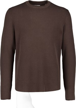 Rib knitted o-neck knit