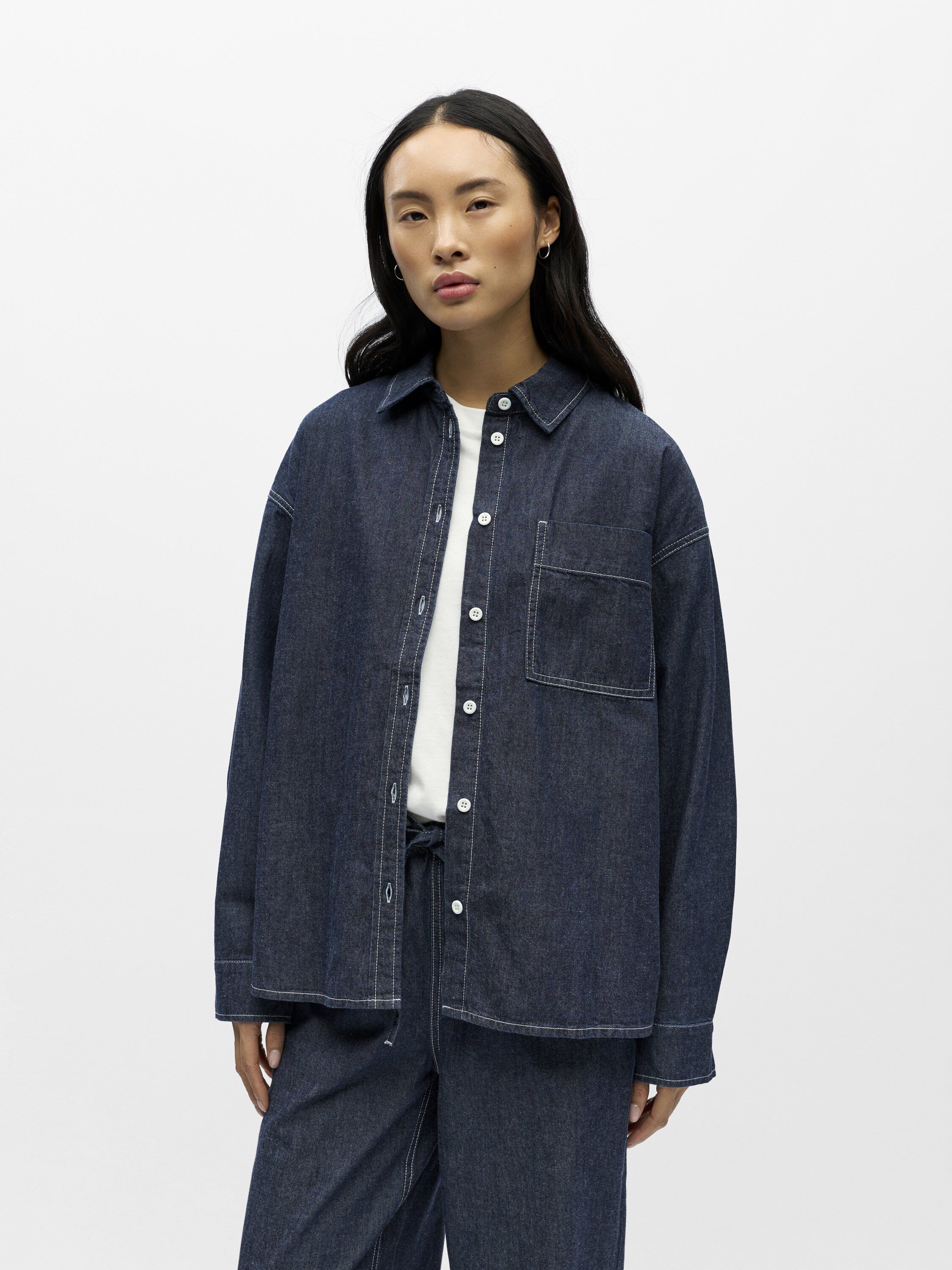 OBJGINA L/S LO DENIM SHIRT NOOS