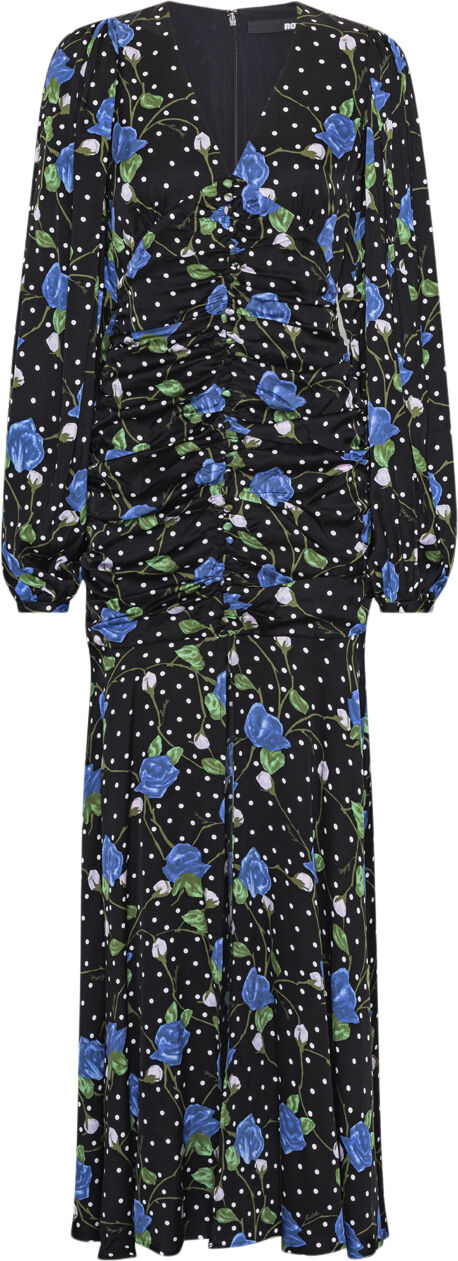 Satin Maxi V-Neck Dress