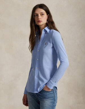Knit Cotton Oxford Shirt