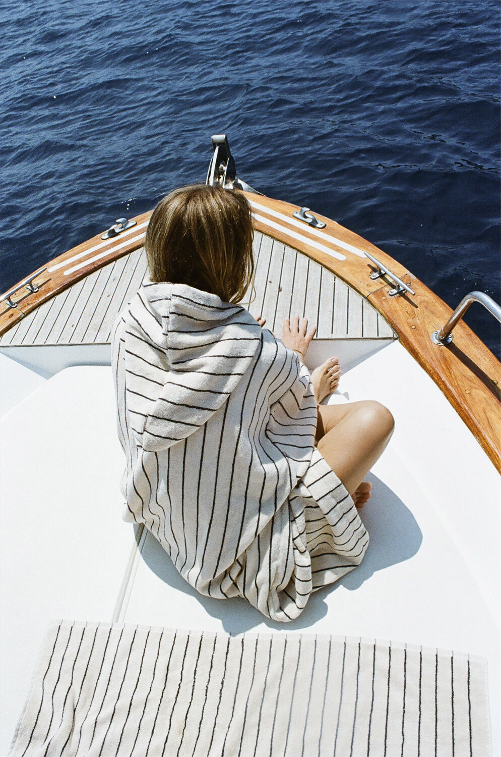 Naram Poncho - creme & ink