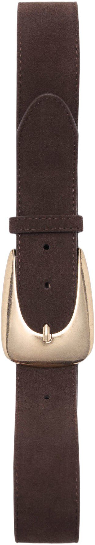Maxi buckle split suede belt