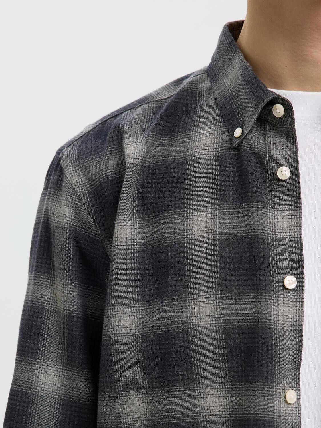 Slmcole-Jay Reg Melange Ls Shirt Noos