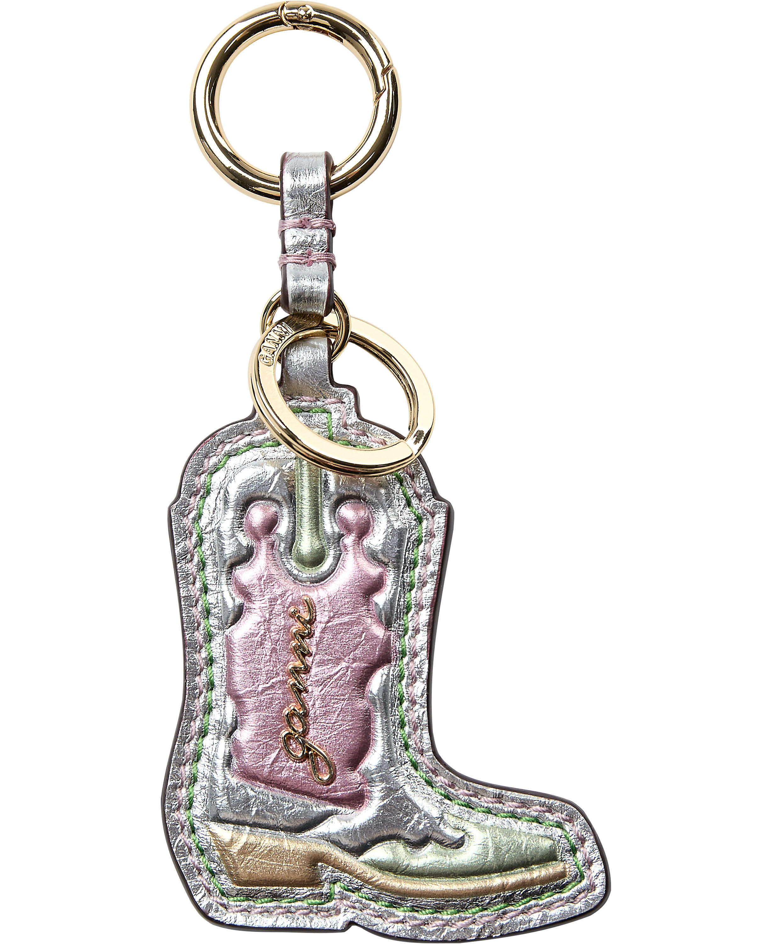 Western Boot Keyring Metallic