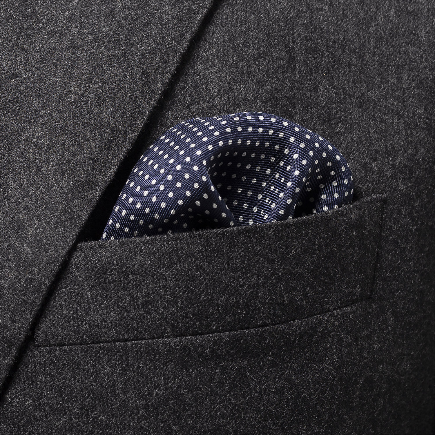 Polka Dots Silk Pocket Square