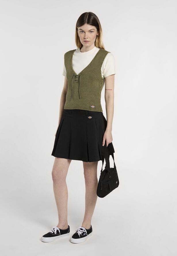 UNIONVILLE WORK SKIRT PLEATED BLACK