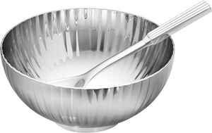 BERNADOTTE SALT CELLAR & SPOON STAINLESS STEEL