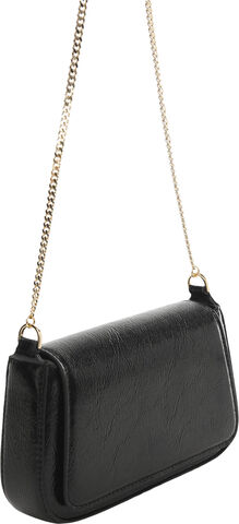 Patent leather-effect chain bag