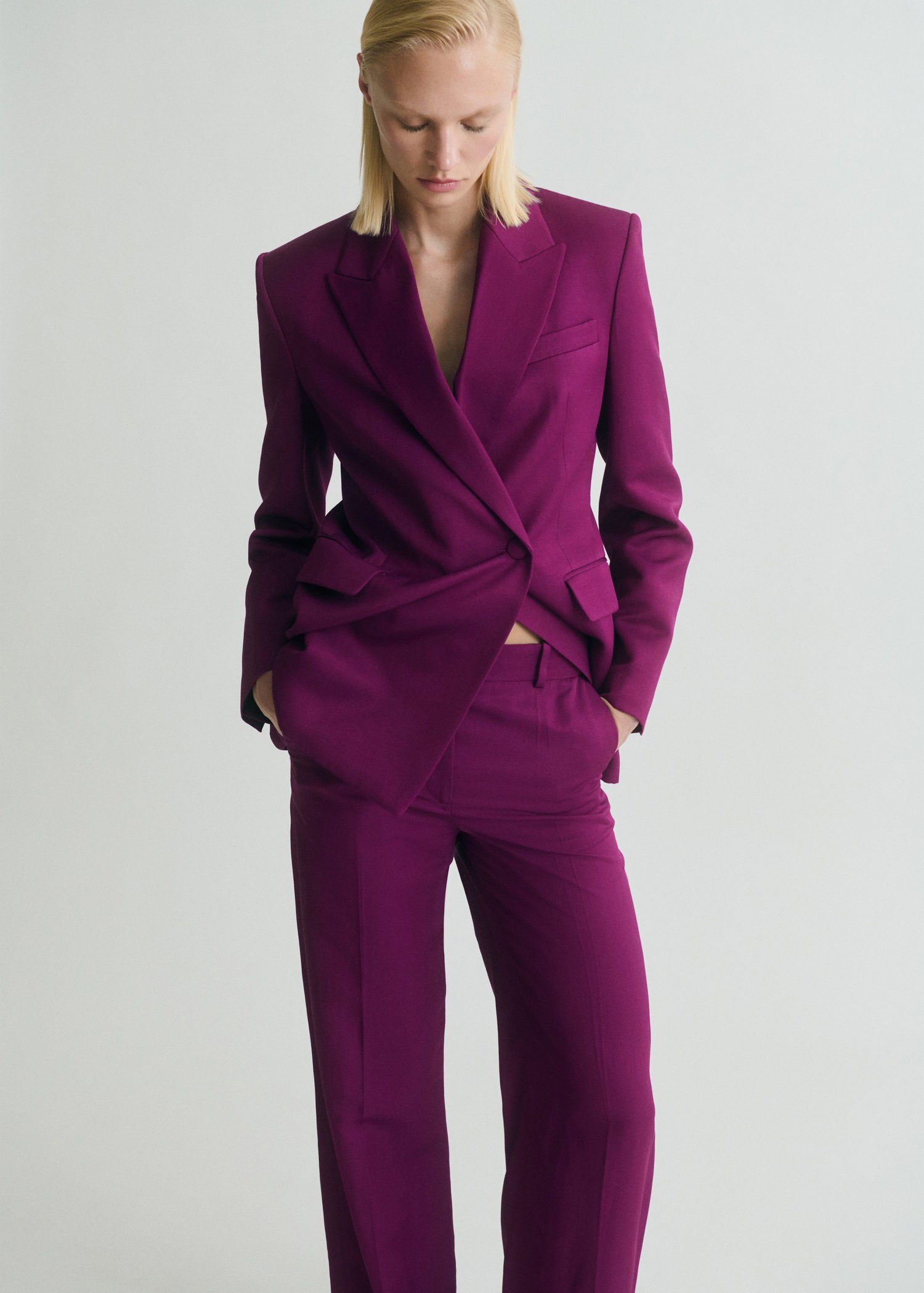 Straight-fit suit trousers