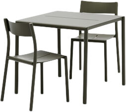 May Table, Outdoor, 85x85, Steel, Dark Green