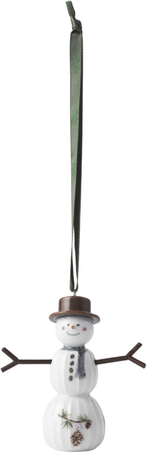 Hammersh&oslash;i Christmas Snemand h&aelig;ngende H9. 5 hvid m. deko