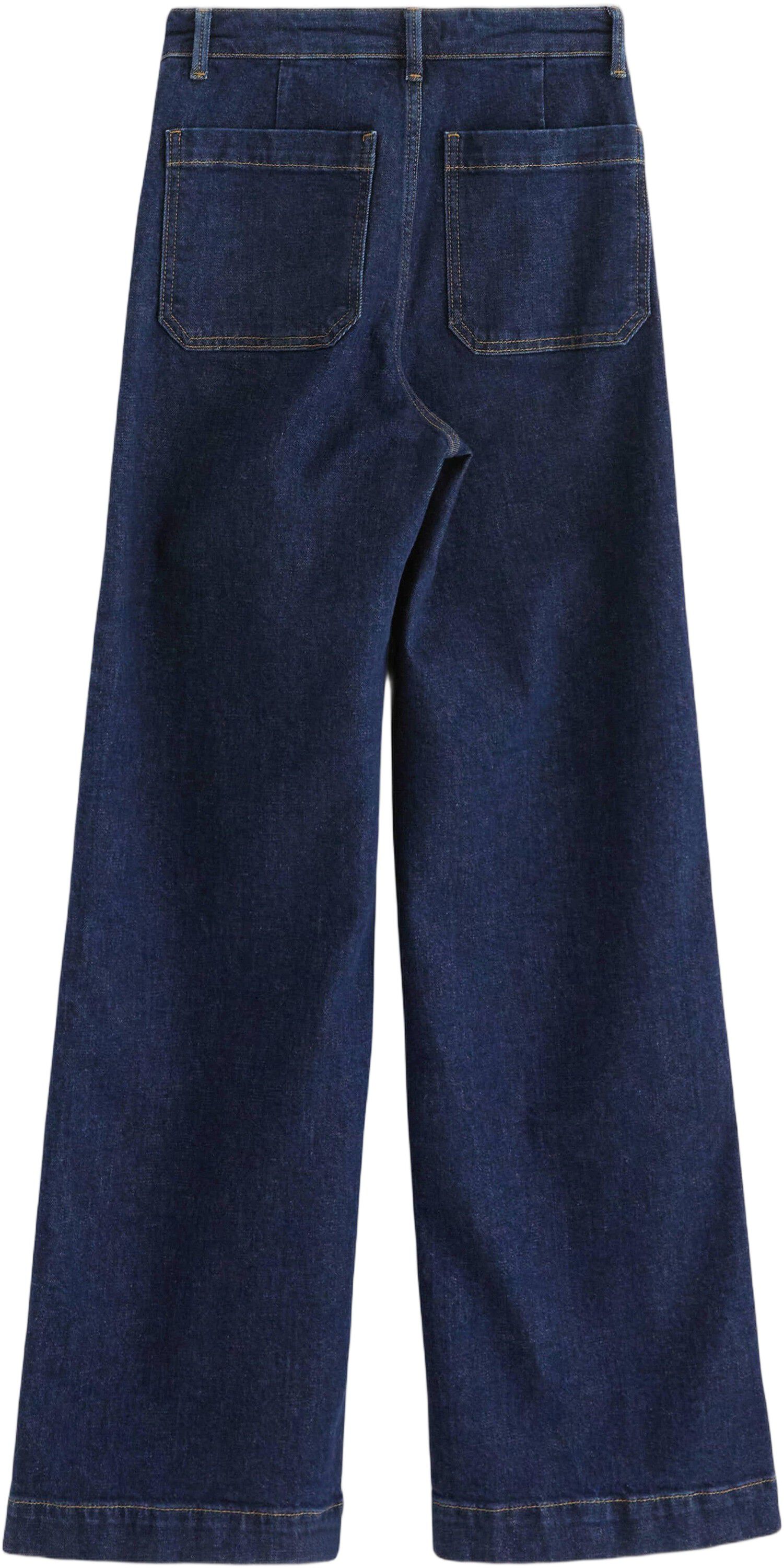Jeans med h&ouml;g midja i bomullsdenim