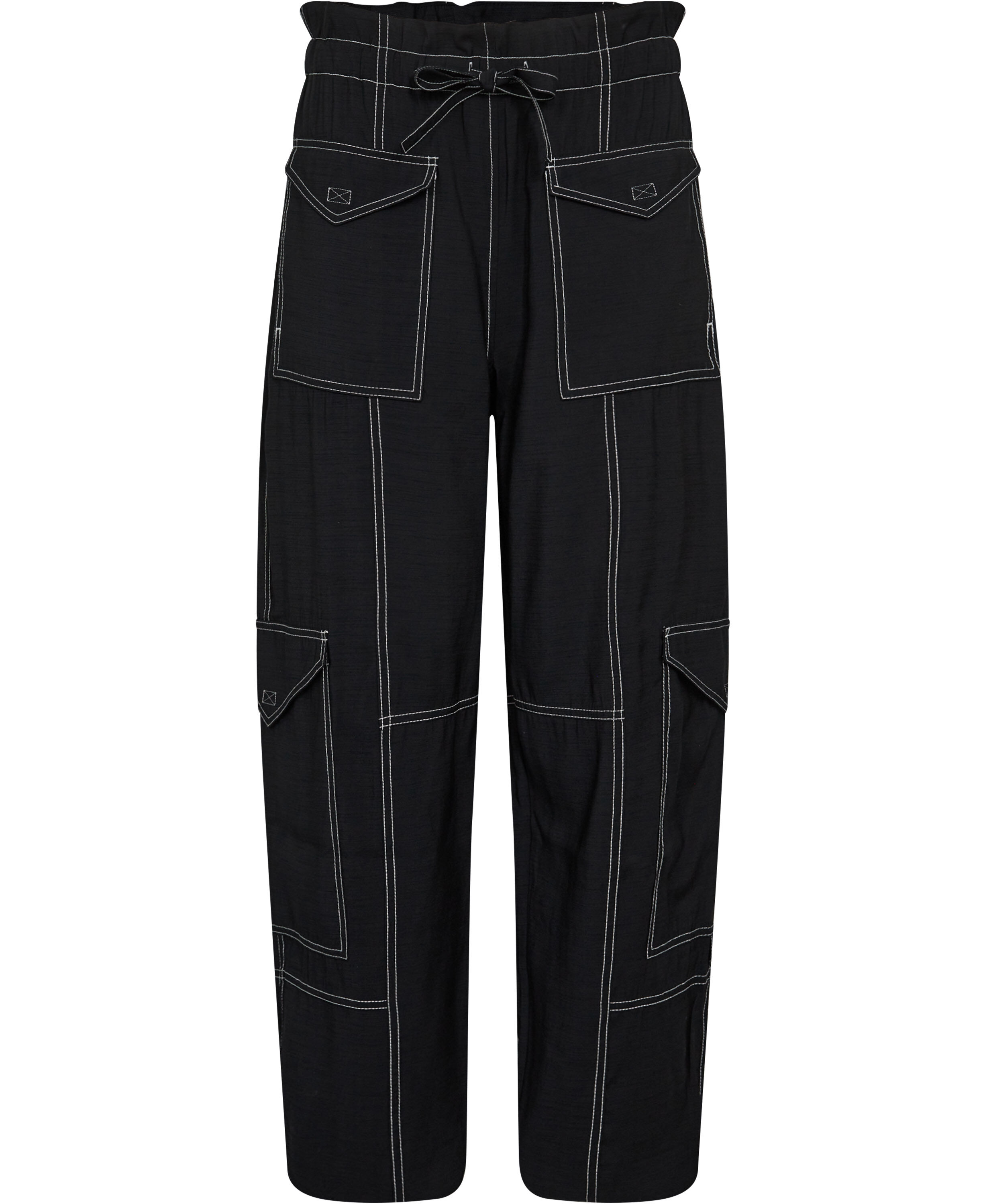 Light Slub High Waist Pocket Pants