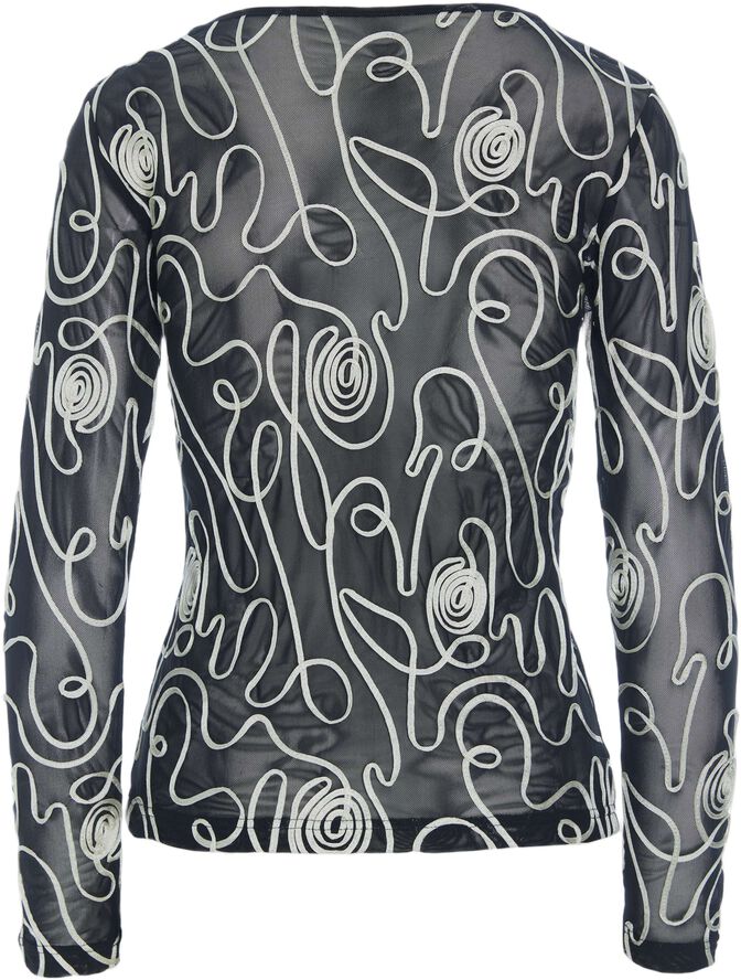 Twirl mesh mesh t-shirt