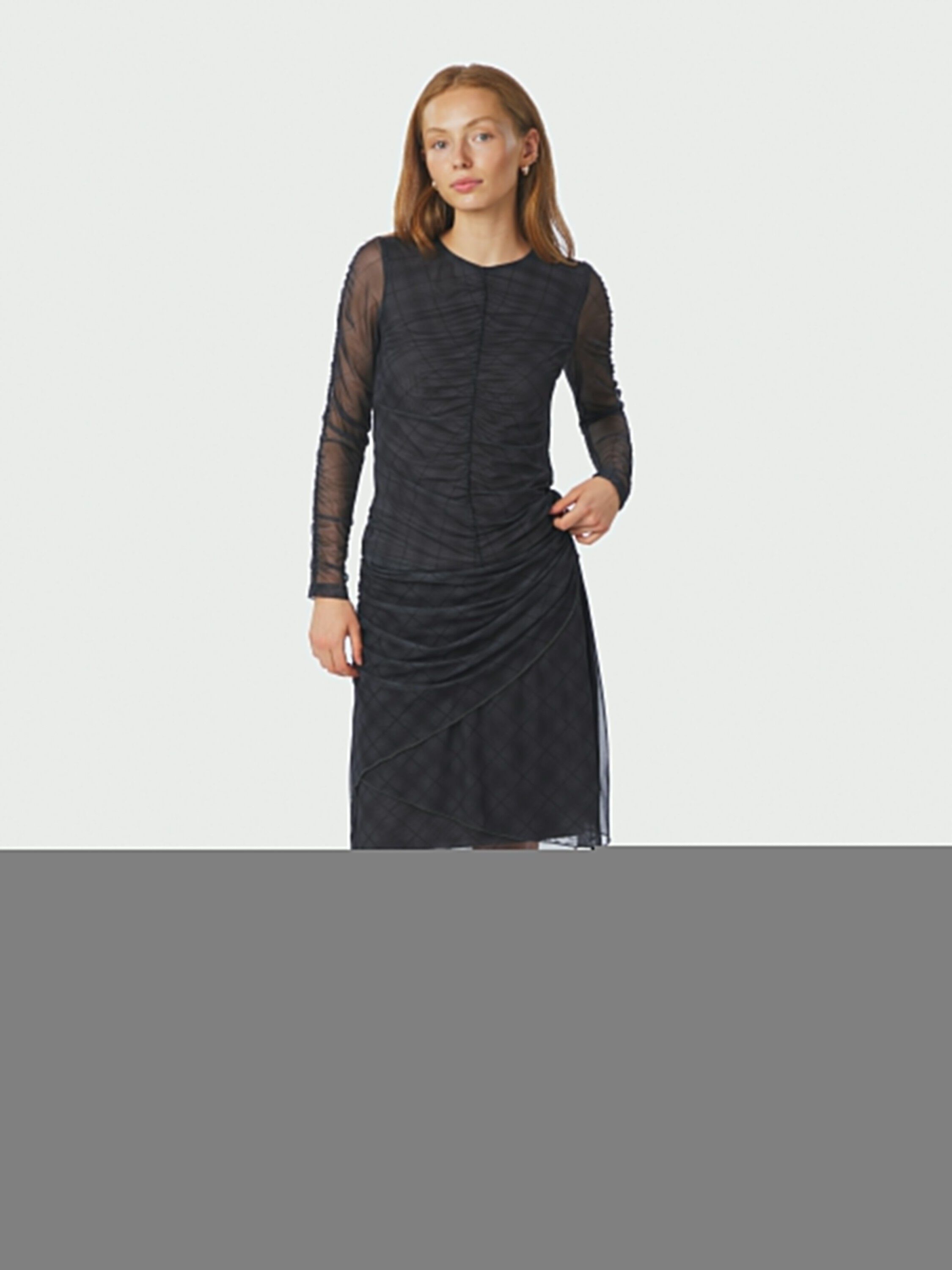 Bea Check Mesh Blouse