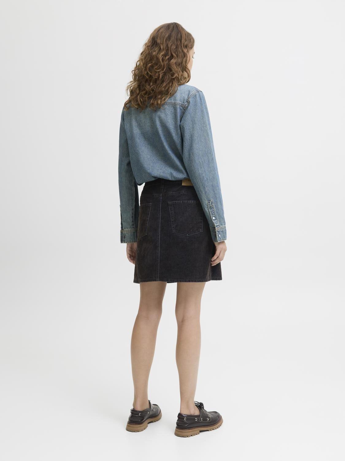 JXMIA FLOCK SHORT DENIM SKIRT DNM