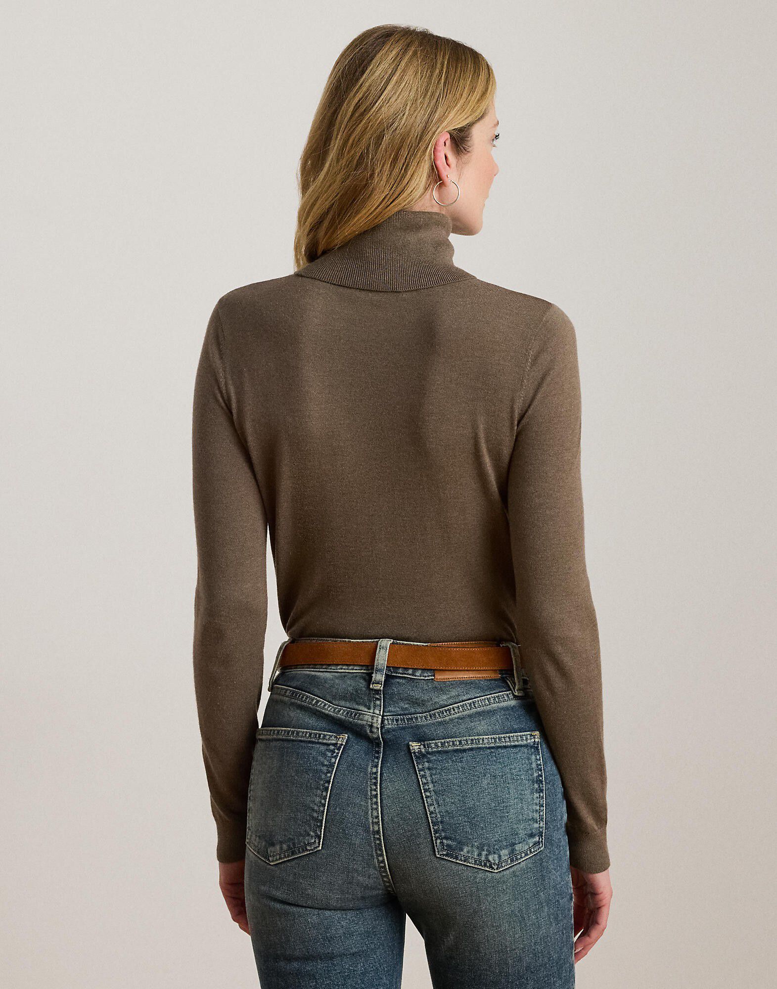 Silk-Blend Turtleneck Sweater