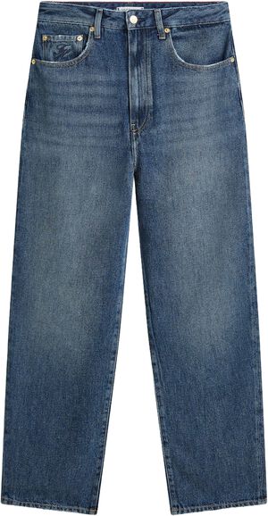 Mid Rise Barrel Leg Jeans