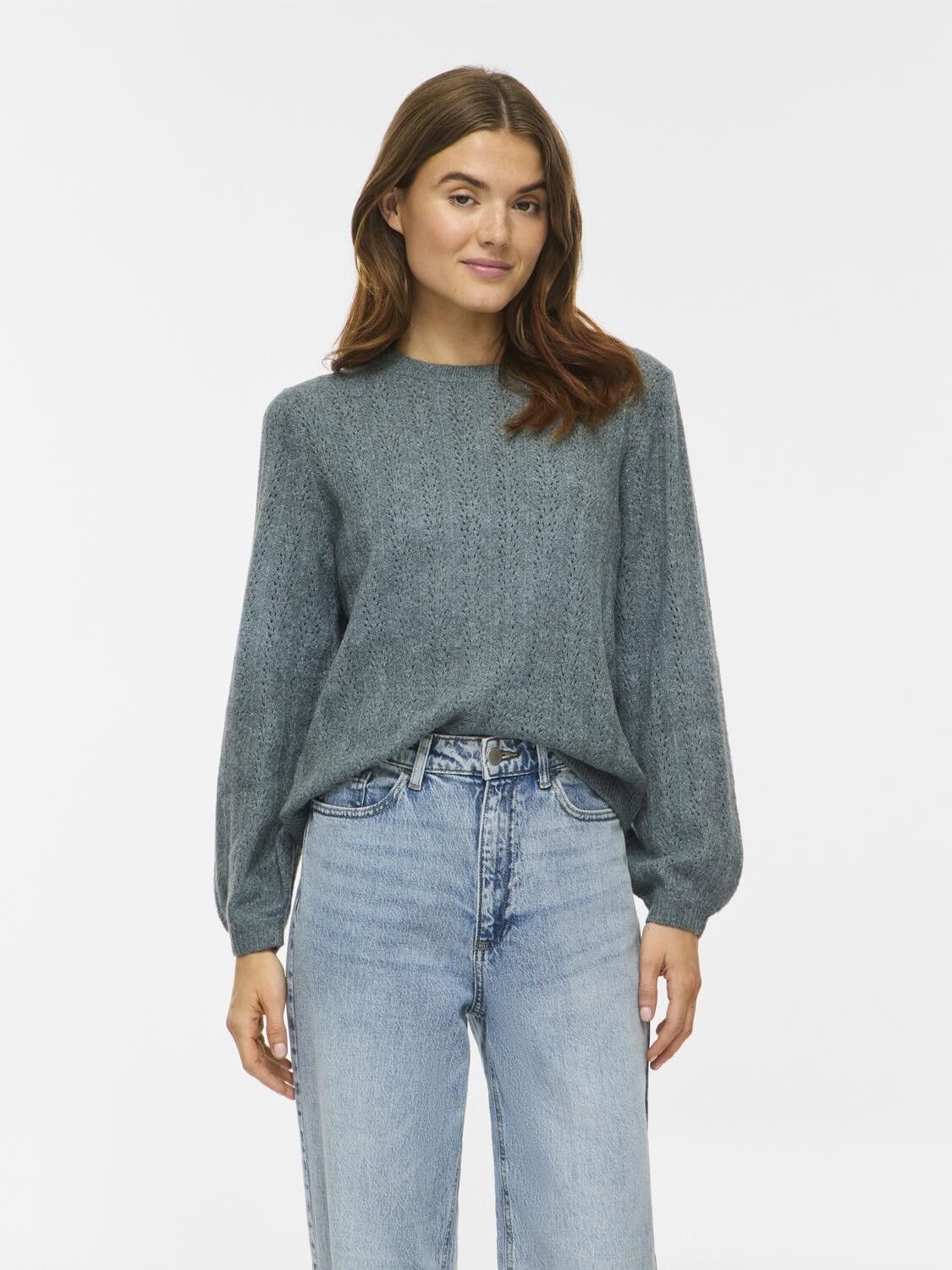VILIGA POINTELLE L/S O-NECK TOP -NO