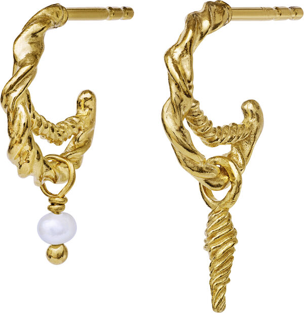 MAANESTEN Echo Petite Earrings (guld/sølv)
