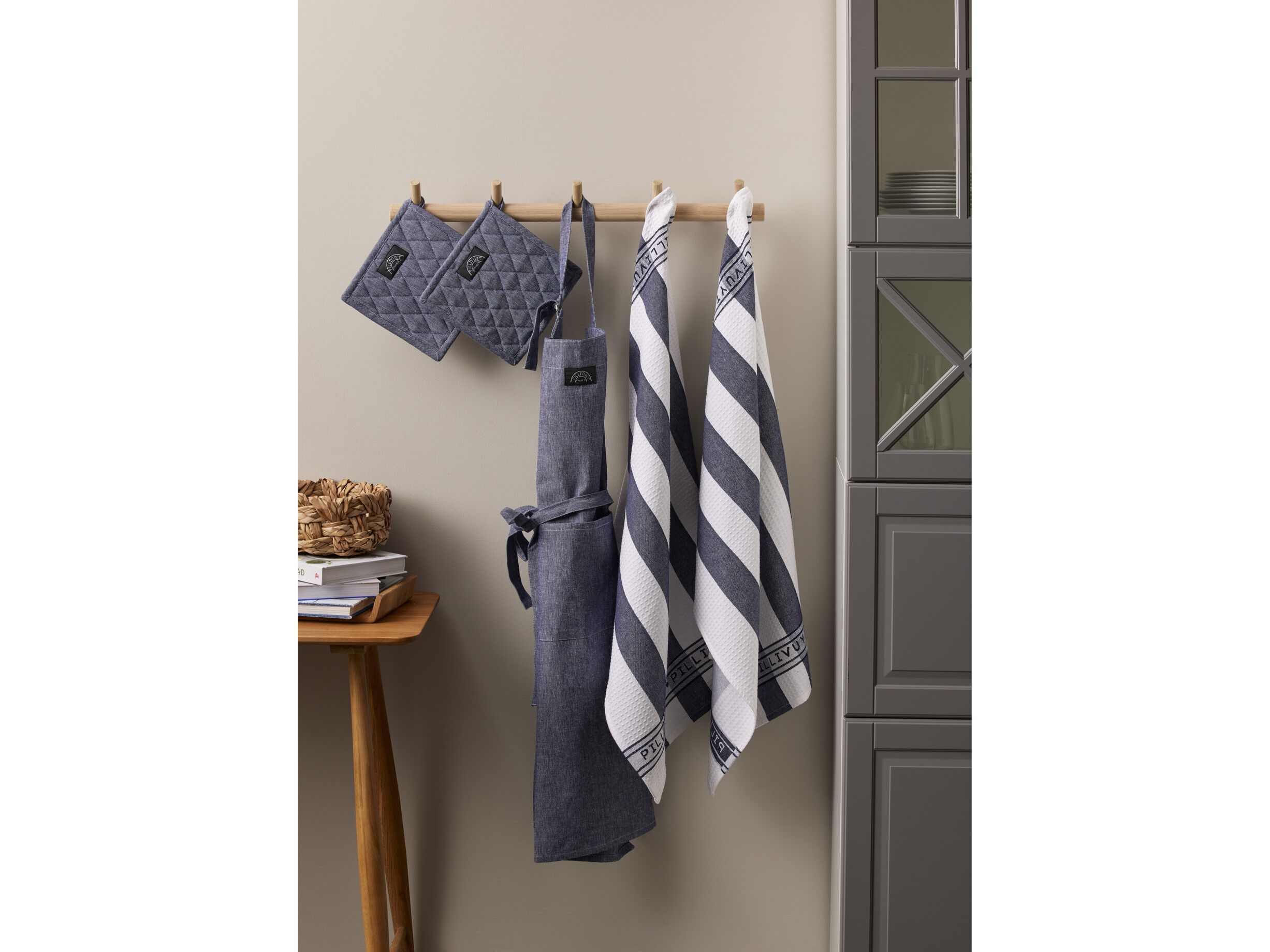 Tekstils&aelig;t recycle Pillivuyt 5 dele Navy