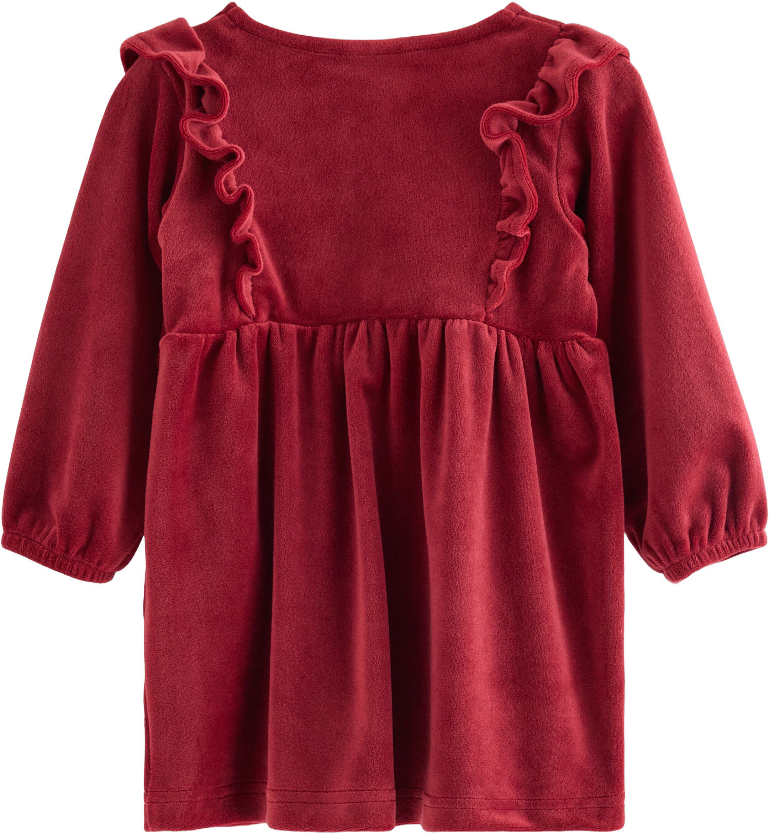 Dress velour w frills