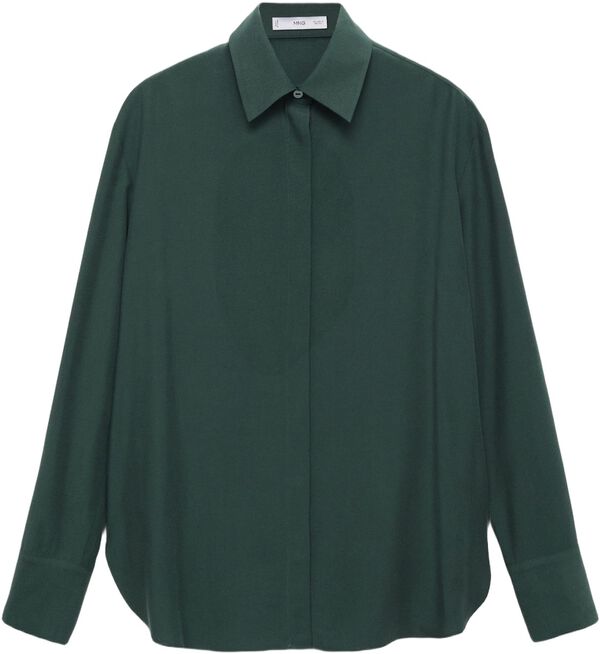 Lyocell shirt with hidden buttons