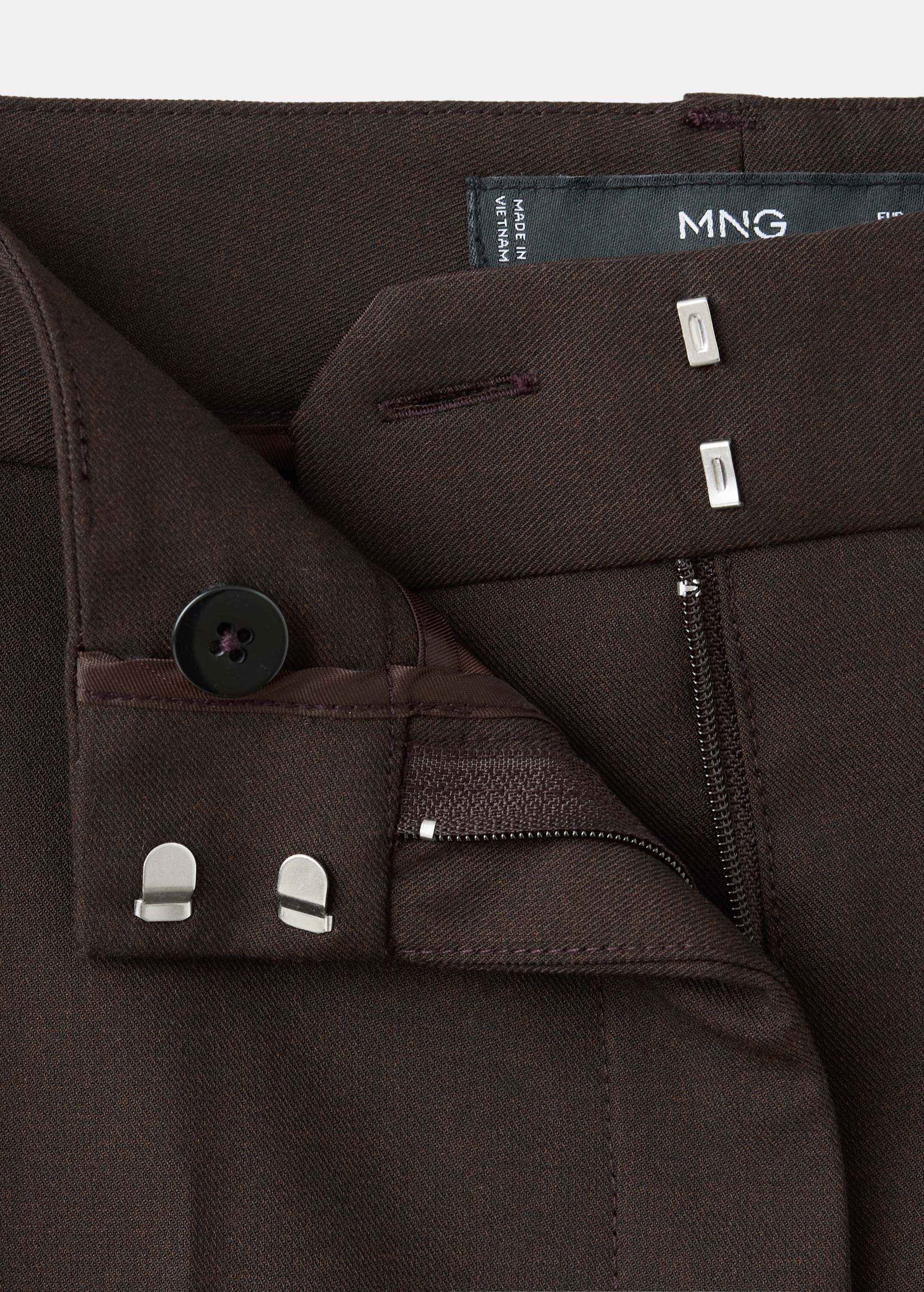 Straight mid-rise trousers