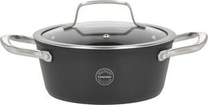 Gryde med glaslåg Travo 2,1 liter 20 cm Sort Aluminium