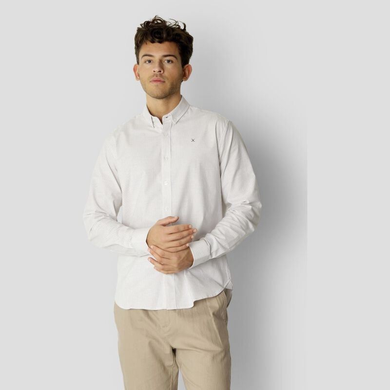 Oxford Stretch Stripe L/S