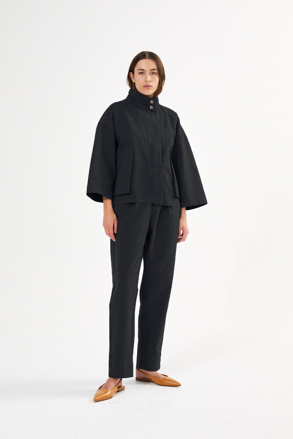 Canvas light pleat pant - Raina