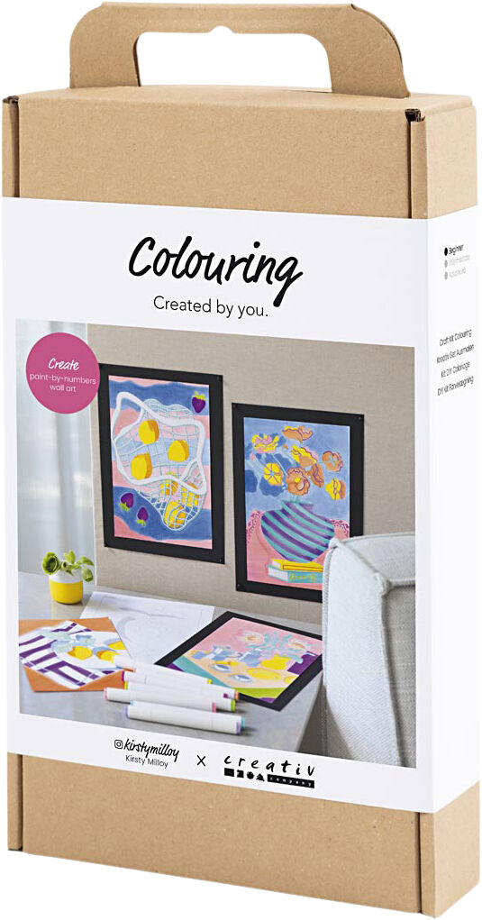DIY Kit Farvel&aelig;gning, Paint by numbers, markers