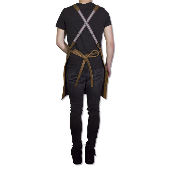 Læderforklæde Suspender Serie Apron Vintage Brown