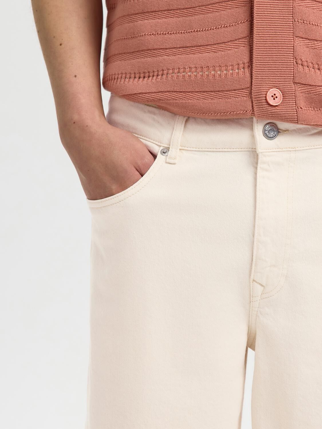 SLHLOOSE ALEX SUMMER ECRU 611 DNM S