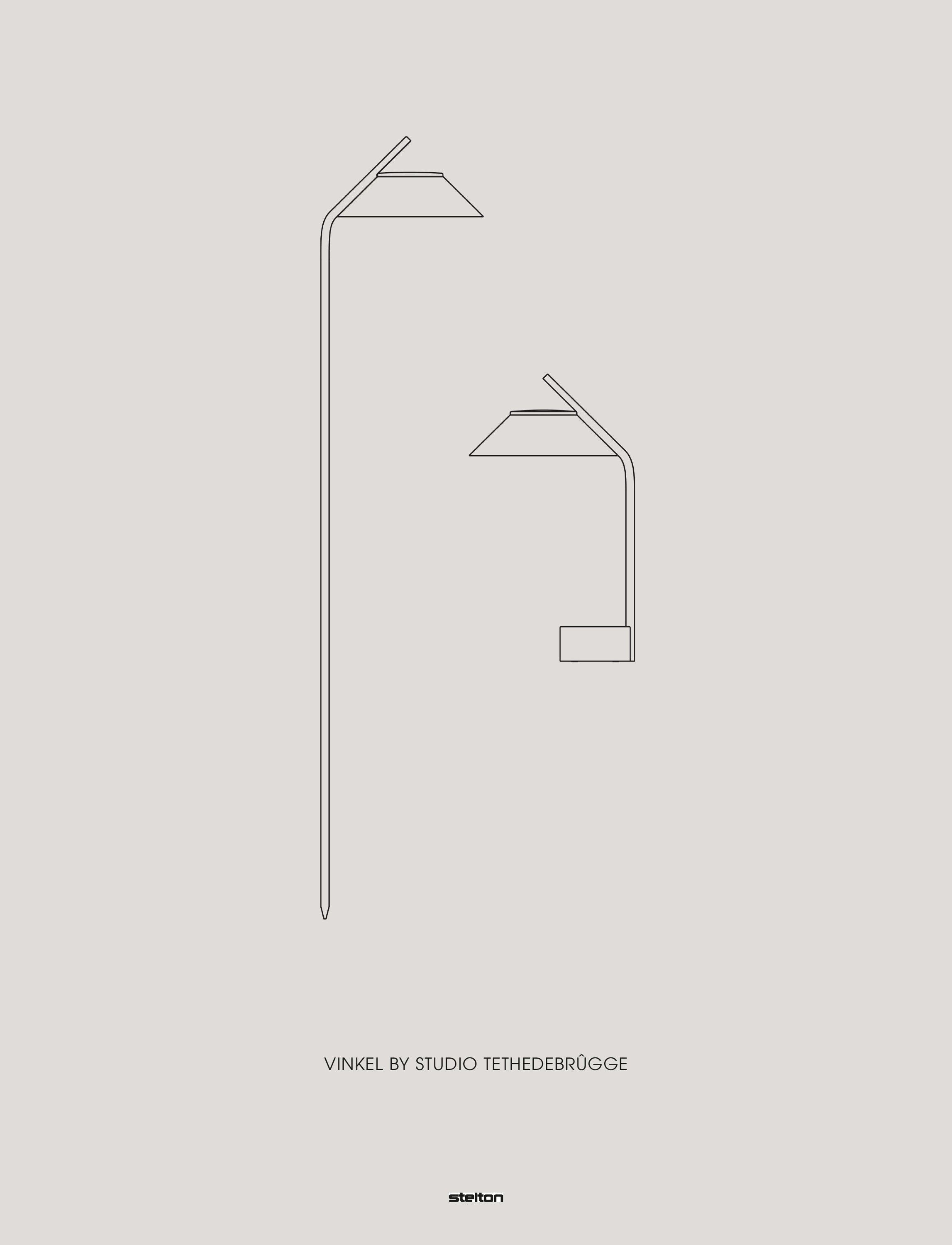 Vinkel LED solcellelampe, spyd black