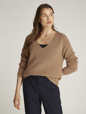 CO CARDI STITCH V-NK LS
