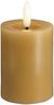 Moods & More - LED Pillar Candles, Silk, Melted, Honey musta